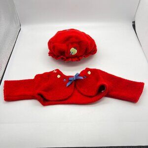 Bitty Baby Red Beret Hat and Jacket From Two In One Green Apple Set 2007